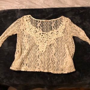 Beige lace top